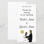 Schotse bruiloft souvenirs, geschenken, giveaways bedankkaart (Voorkant / Achterkant)