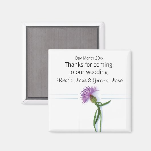 Schotse bruiloft souvenirs, geschenken, giveaways magneet (Voorkant / Achterkant)