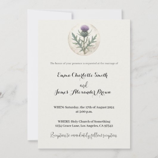 Schotse bruiloft uitnodiging, Keltische uitnodigin Kaart (Voorkant)