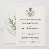 Schotse bruiloft uitnodiging, Keltische uitnodigin Kaart (Voorkant / Achterkant)