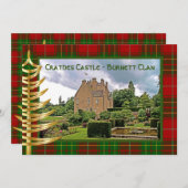 Schotse Burnett Clan, Gouden Boom Kerstkaart (Voorkant / Achterkant)