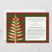 Schotse Burnett Clan, Gouden Boom Kerstkaart (Achterkant)