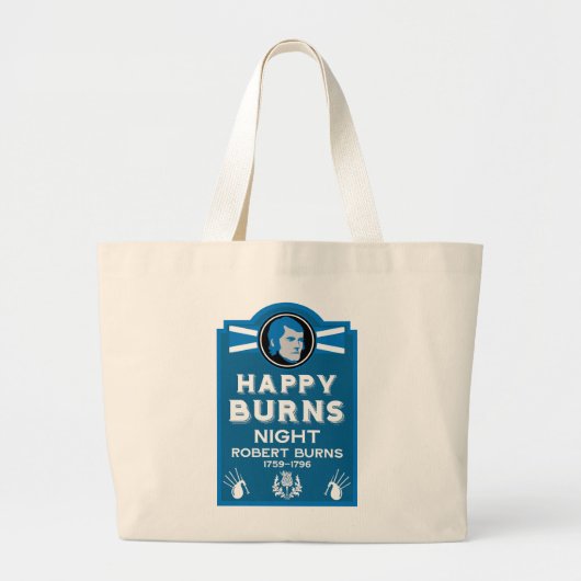 Schotse Burns Night Grote Tote Bag (Voorkant)