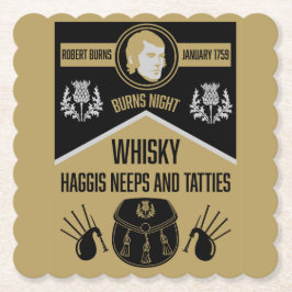 Schotse Burns Night Kartonnen Onderzetters
