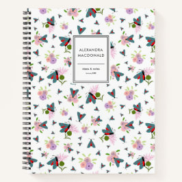 Schotse Butterfly Moth Thistle Flower Name Modern Notitieboek