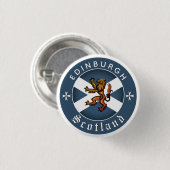 Schotse Button, Rampant, Edinburgh, Schotse vlag Ronde Button 3,2 Cm (Voorkant /achterkant)