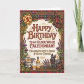 Schotse Caledonische Verjaardag Kaart (Voorkant)