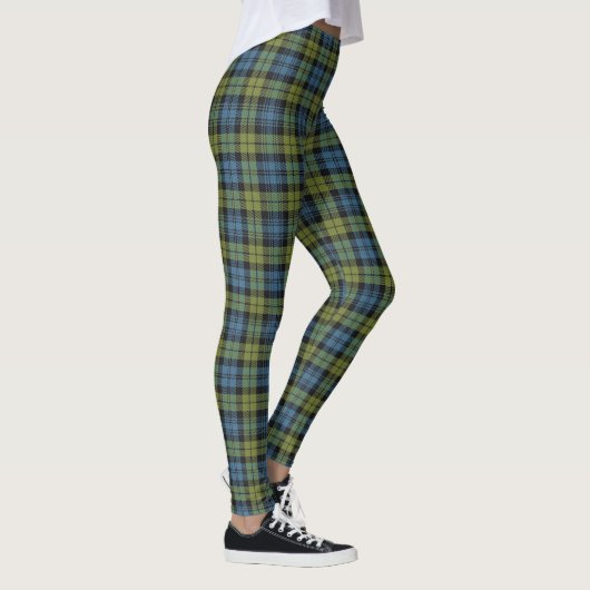 Schotse Campbell Blue en Green Tartan Pset Leggings (Rechts)