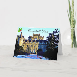 Schotse Campbell Clan's Inveraray Castle Snow Feestdagen Kaart