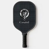 Schotse Campbell Crest Badge & Tartan Pickleball Paddle (Voorkant)