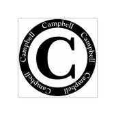 Schotse Campbell letter C Monogram Rubberstempel (Afrduk)