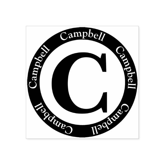 Schotse Campbell letter C Monogram Rubberstempel (Afrduk)