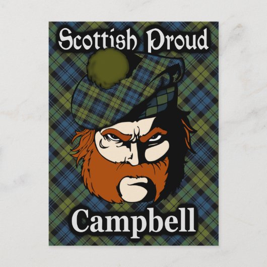 Schotse Campbell Tartan Briefkaart (Voorkant)