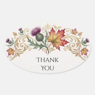 Schotse Canadese Esdoorn Distel Bedankt Sticker