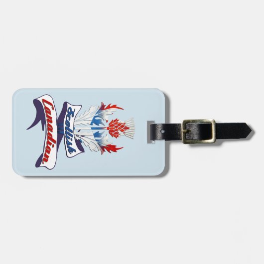 Schotse Canadese Thistle Bagagelabel Sjabloon (Voorkant horizontaal)