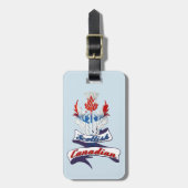 Schotse Canadese Thistle Bagagelabel Sjabloon (Voorkant verticaal)