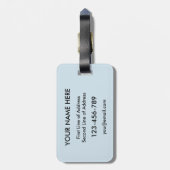 Schotse Canadese Thistle Bagagelabel Sjabloon (Achterkant verticaal)