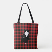Schotse Canvas tas met kat-klaver (Achterkant)
