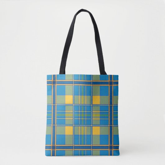 schotse canvas tas van tartan (Voorkant)