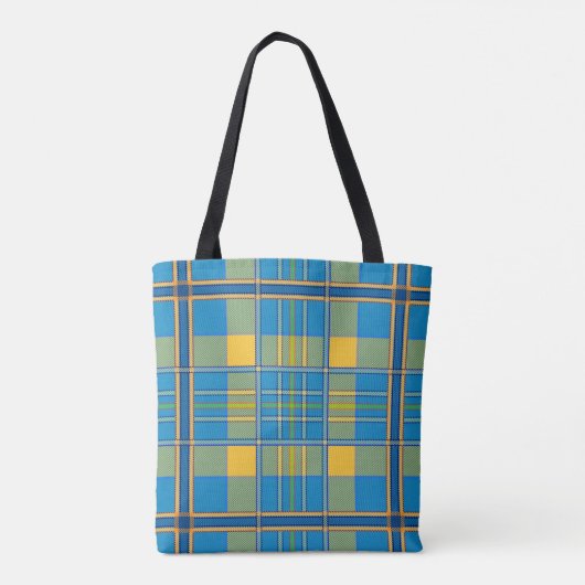 schotse canvas tas van tartan (Achterkant)