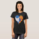 Schotse Catalaanse Vlag Hart T-shirt (Voorkant volledig)