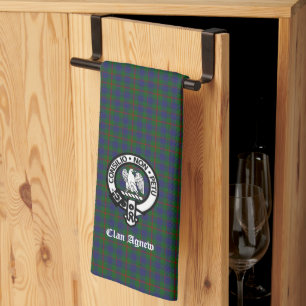 Schotse Clan Agnew Tartan Crest Theedoek