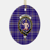 Schotse Clan Allardice Tartan en Wapenembleem Keramisch Ornament (Rechts)