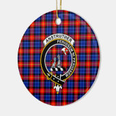 Schotse Clan Anstruther Tartan en Wapenembleem Keramisch Ornament (Links)