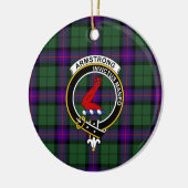 Schotse Clan Armstrong Moderne Tartan en Wapenembl Keramisch Ornament (Links)