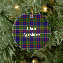 Schotse Clan Ayrshire Tartan en Wapenembleem