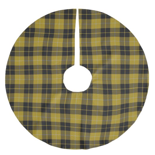 Schotse Clan Barclay Geel Zwart Jurk Tartan Kerstboom Rok (Voorkant)
