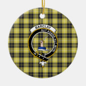 Schotse Clan Barclay Tartan en Wapenembleem Keramisch Ornament (Voorkant)