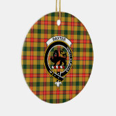 Schotse Clan Baxter Tartan en Wapenembleem Keramisch Ornament (Rechts)