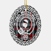 Schotse Clan Borthwick Tartan en Wapenschild Keramisch Ornament (Rechts)