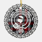 Schotse Clan Borthwick Tartan en Wapenschild Keramisch Ornament (Voorkant)