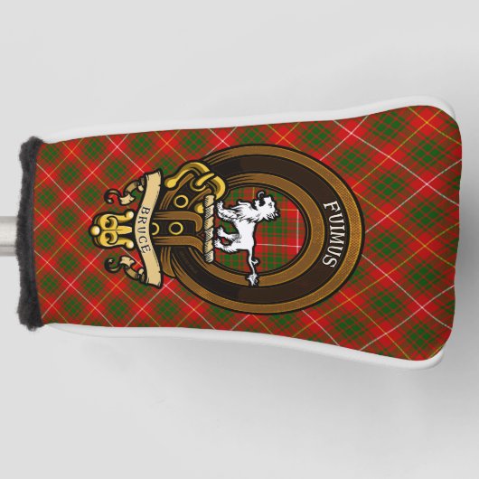 Schotse Clan Bruce Badge en Crest | Wapenschild Golfheadcover (Voorkant)