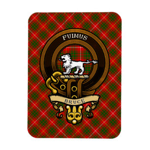 Schotse Clan Bruce Badge en Crest   Wapenschild Magneet