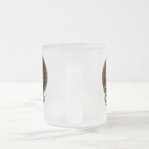 Schotse Clan Bruce Badge en Crest   Wapenschild Matglas Koffiemok