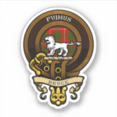 Schotse Clan Bruce Badge en Crest | Wapenschild Sticker (Voorkant)