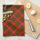 Schotse Clan Bruce Badge en Crest | Wapenschild Theedoek (Quarter Fold)