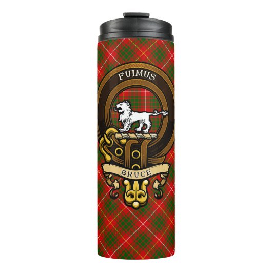 Schotse Clan Bruce Badge en Crest | Wapenschild Thermosbeker (Voorkant)