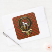 Schotse Clan Bruce Badge en Crest | Wapenschild Vierkante Sticker (Envelop)