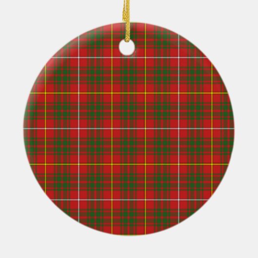Schotse Clan Bruce Modern Tartan en Wapenembleem Keramisch Ornament (Achterkant)
