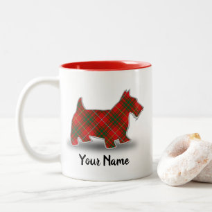 Schotse Clan Bruce Tartan Schotse Terrier Tweekleurige Koffiemok