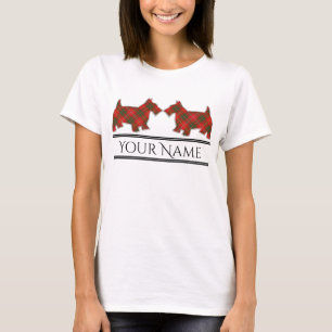 Schotse Clan Bruce Tartan Scottie Dogs T-shirt