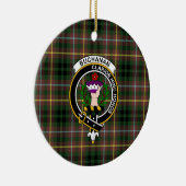 Schotse Clan Buchanan Hunting Tartan en Wapen Keramisch Ornament (Rechts)