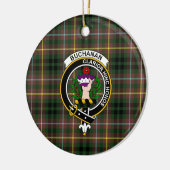 Schotse Clan Buchanan Hunting Tartan en Wapen Keramisch Ornament (Links)
