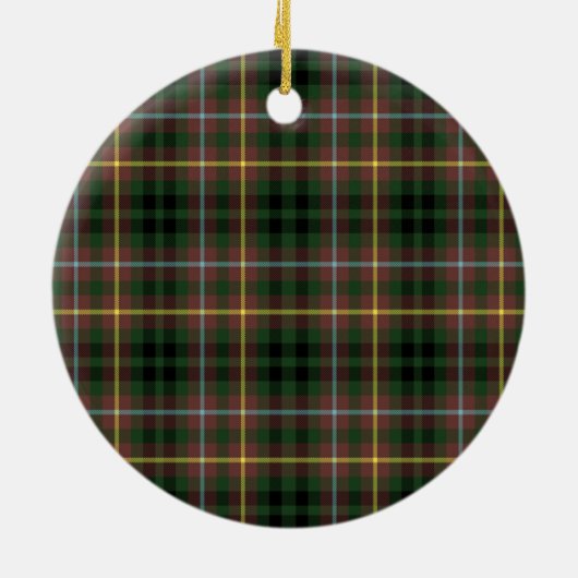 Schotse Clan Buchanan Hunting Tartan en Wapen Keramisch Ornament (Achterkant)