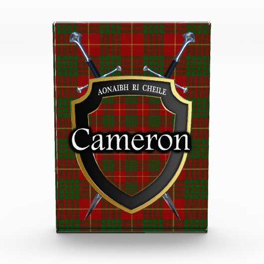 Schotse Clan Cameron Tartan Fotoblokken (Voorkant)