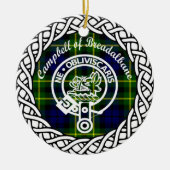 Schotse clan Campbell van Breadalbane tartan en c Keramisch Ornament (Voorkant)